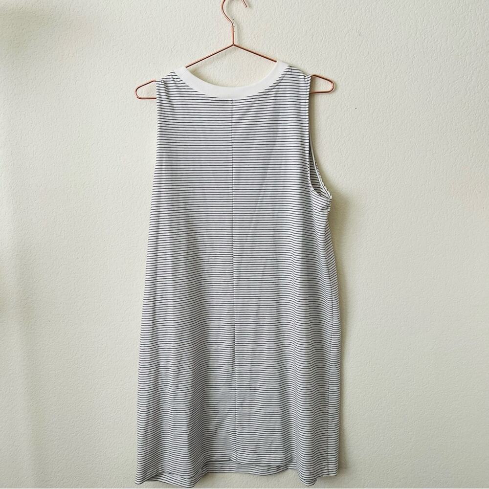 A New Day black cream white stripe sleeveless tank top dress - Picture 3 of 5